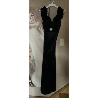 タダシショウジ(TADASHI SHOJI)の新品 USAロングドレス  DW BLACK S(ロングドレス)