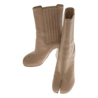 【美品】  Maison Margiela / メゾンマルジェラ | 2020AW | Tabi タビ サイドゴア クレープソール ヒール ショートブーツ | 36 | ベージュ | レディース(ブーツ)