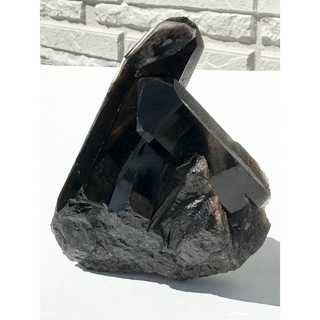 【モリオン】① クラスター  マダガスカル産  黒水晶  ケアンゴーム  天然石(置物)