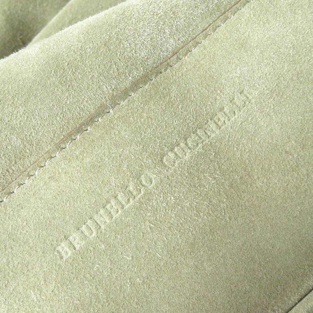 BRUNELLO CUCINELLI(ブルネロクチネリ)の【ドンドン見直し】良品 Brunello Cucinelli ブルネロクチネリ スウェードレザー クロコ型押し ハンドバッグ トートバッグ カーキベージュ系 イタリア製 レディース レディースのバッグ(ハンドバッグ)の商品写真