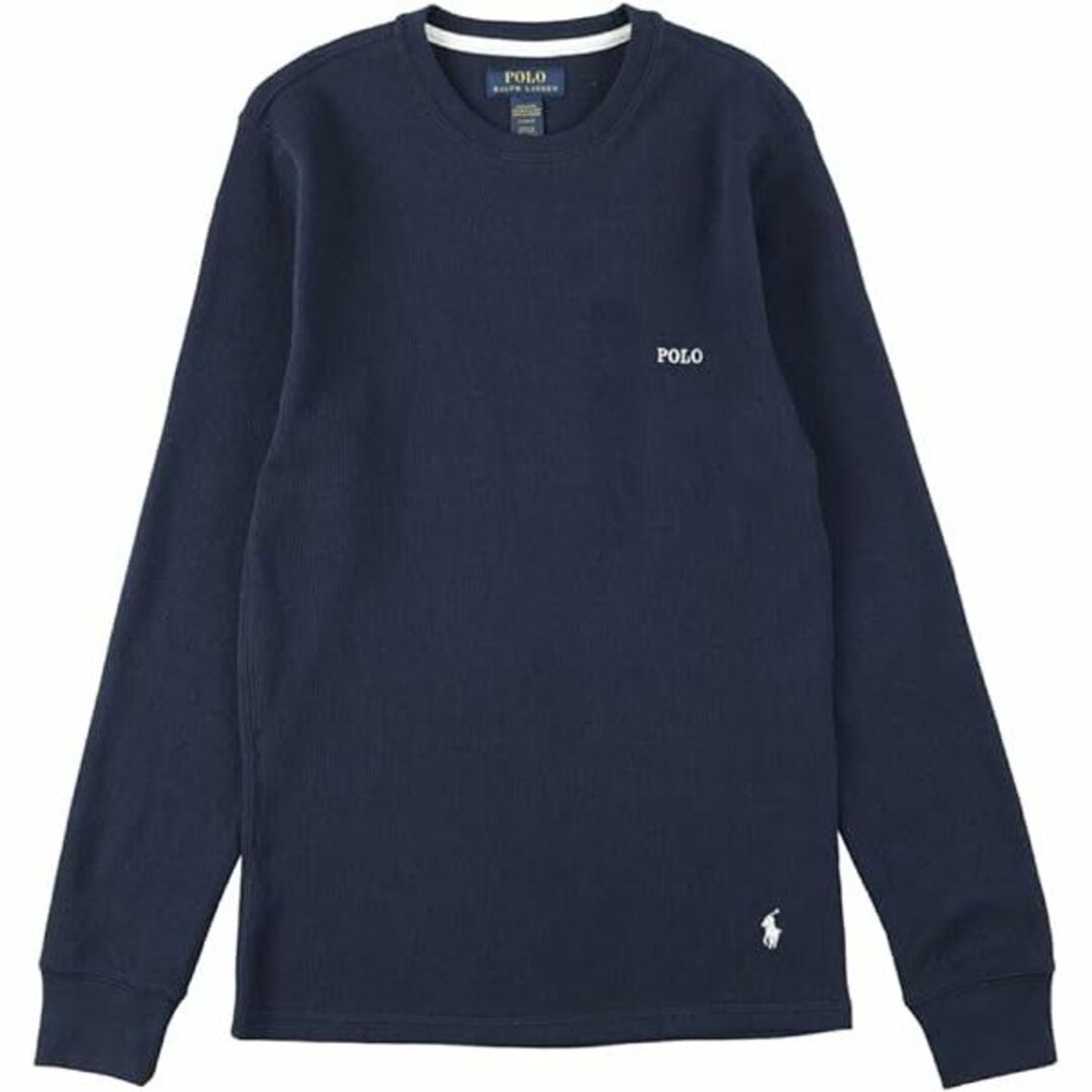 POLO RALPH LAUREN(ポロラルフローレン)の新品 M ★ ポロラルフローレン 長袖 ワッフル Tシャツ ネイビー US-S メンズのトップス(Tシャツ/カットソー(七分/長袖))の商品写真