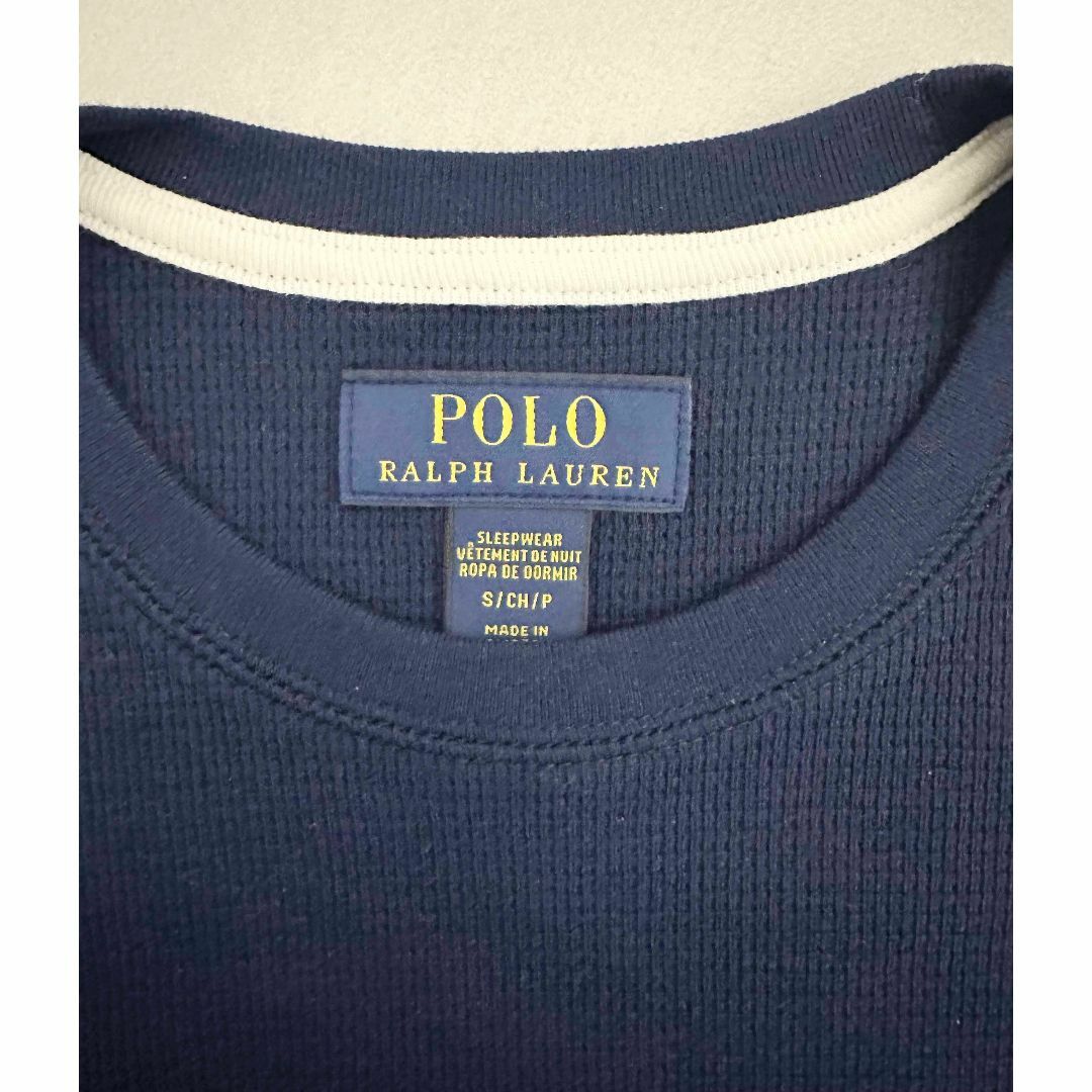 POLO RALPH LAUREN(ポロラルフローレン)の新品 M ★ ポロラルフローレン 長袖 ワッフル Tシャツ ネイビー US-S メンズのトップス(Tシャツ/カットソー(七分/長袖))の商品写真