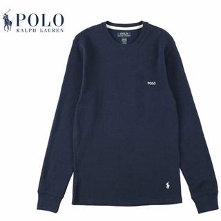 ポロラルフローレン(POLO RALPH LAUREN)の新品 M ★ ポロラルフローレン 長袖 ワッフル Tシャツ ネイビー US-S(Tシャツ/カットソー(七分/長袖))