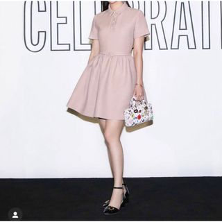 クリスチャンディオール(Christian Dior)のDIOR ベルト ショート シャツドレス(ひざ丈ワンピース)