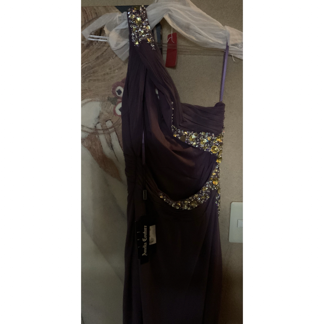 TADASHI SHOJI(タダシショウジ)の新品 USAロングドレス  CD PURPLE M レディースのフォーマル/ドレス(ロングドレス)の商品写真