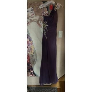 タダシショウジ(TADASHI SHOJI)の新品 USAロングドレス  CD PURPLE M(ロングドレス)