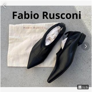 FABIO RUSCONI - Fabio Rusconi フラットパンプス 39 ブラック