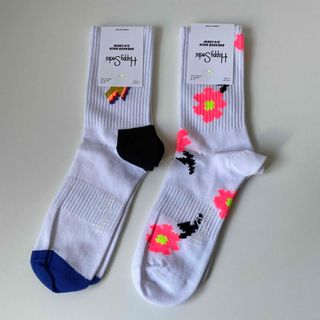 ハッピーソックス(Happy Socks)のハッピーソックス メンズ スニーカーソックス3/4クルー ホワイト(ソックス)