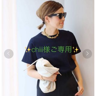 ドゥーズィエムクラス(DEUXIEME CLASSE)のFuture クルーネックTシャツ　ネイビー(Tシャツ/カットソー(半袖/袖なし))