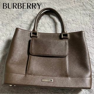 バーバリー(BURBERRY)の【バーバリー】上品✨美品 バッグ ビジネスバッグ ノバチェック ブラウン(ハンドバッグ)