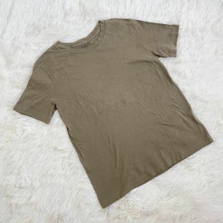 ジーユー(GU)の【ジーユー】GU（M）ユニセックス Tシャツ 半袖 カーキ 夏服 男女兼用(Tシャツ(半袖/袖なし))