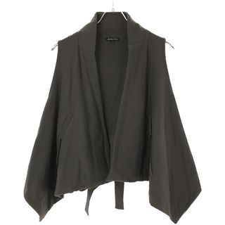 アンドゥムルメステール(Ann Demeulemeester)のANN DEMEULEMEESTER アンドゥムルメステール モールスキンデザイン ジレベスト チャコール 36(ベスト/ジレ)