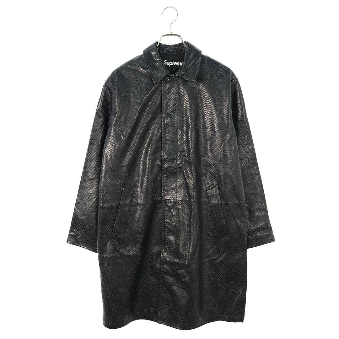 Supreme(シュプリーム)のシュプリーム  23SS  Leather Snake Trench Coat ゴートレザースネークトレンチコート メンズ S メンズのジャケット/アウター(トレンチコート)の商品写真