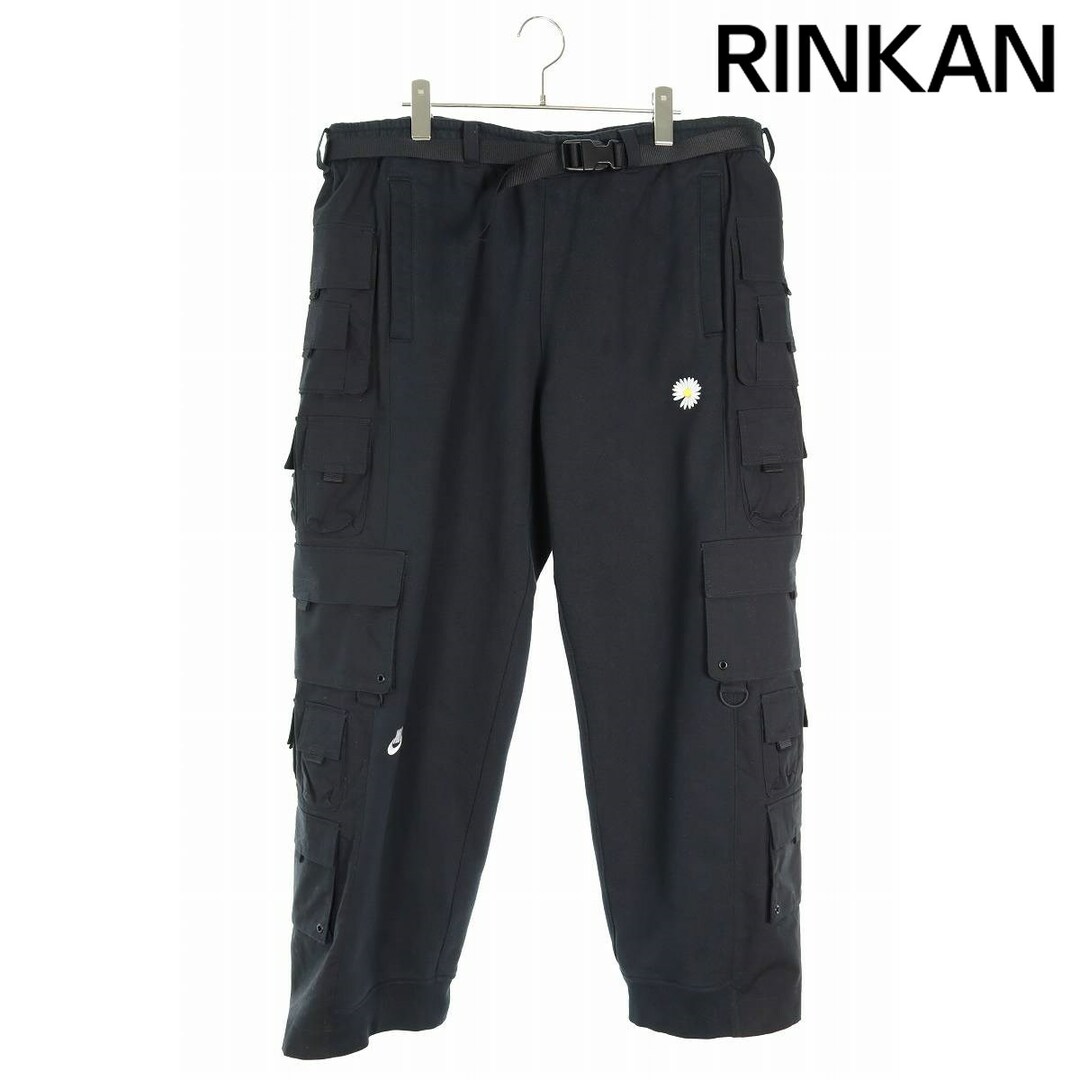 NIKE(ナイキ)のナイキ ×ピースマイナスワン peaceminusone  NRG CF WODE PANTS DR0095-010 スウェット切り替えマルチポケットワイドカーゴロングパンツ メンズ M メンズのパンツ(ワークパンツ/カーゴパンツ)の商品写真