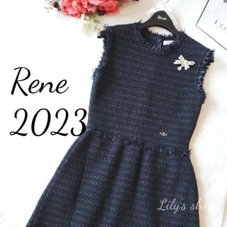 ルネ(René)のルネ2023♡リボンツイード　ワンピース(ひざ丈ワンピース)