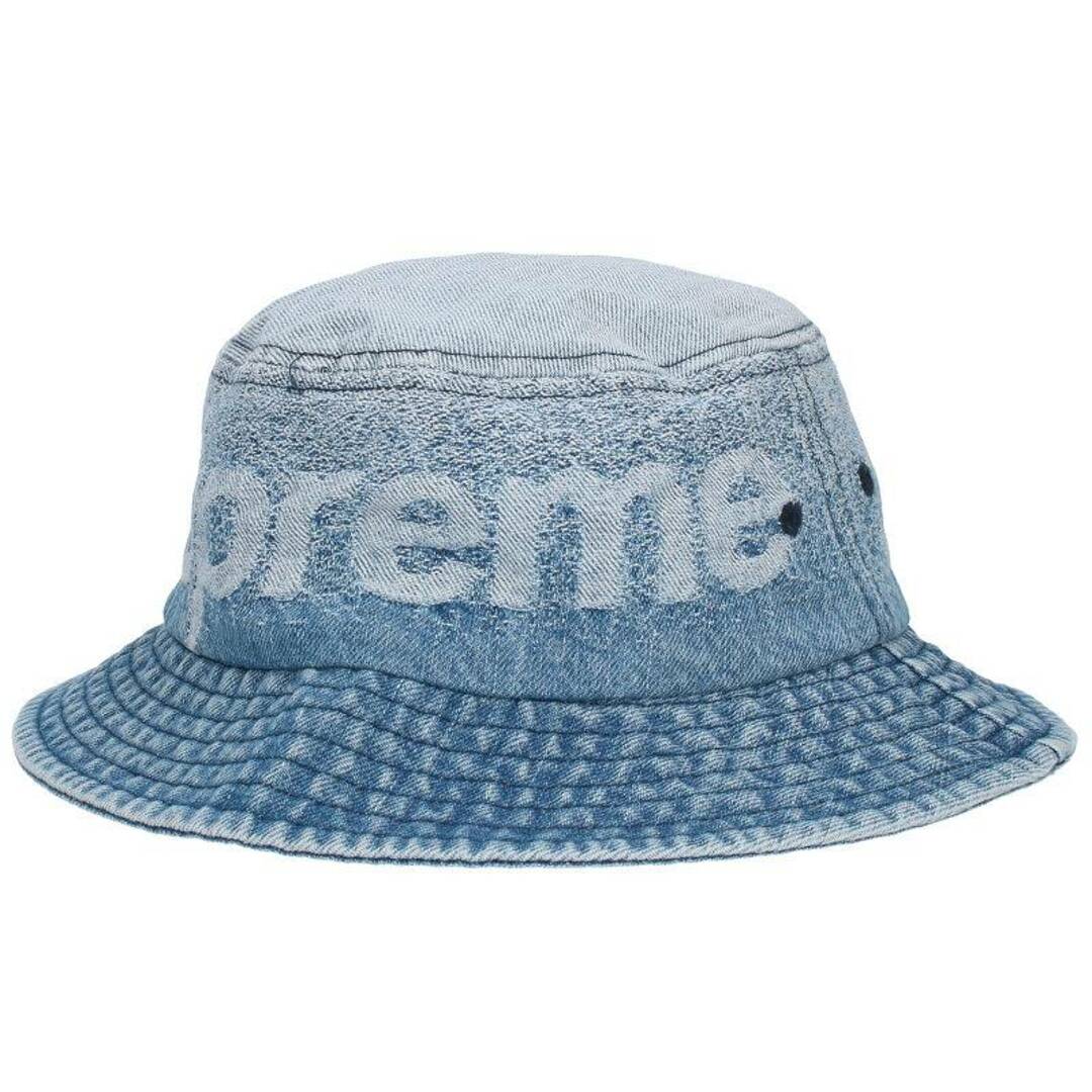 Supreme(シュプリーム)のシュプリーム  22SS  Fade Jacquard Denim Crusher ロゴジャカードデニムバケットハット メンズ S/M メンズの帽子(ハット)の商品写真