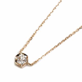 ショーメ(CHAUMET)のChaumet ショーメ K18PG ピンクゴールド ビーマイラブ ソリテール ネックレス 085243 ダイヤモンド0.32ct 2.6g 38-40-42cm レディース【中古】【美品】(ネックレス)