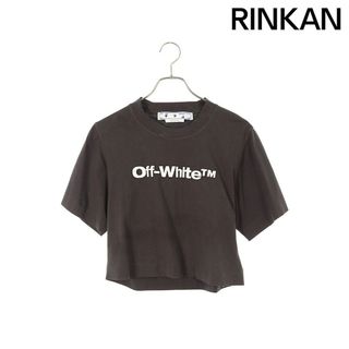 OFF-WHITE - オフホワイト  OMAA090F22JER003 ロゴ刺繍ショート丈 クロップドTシャツ レディース XS