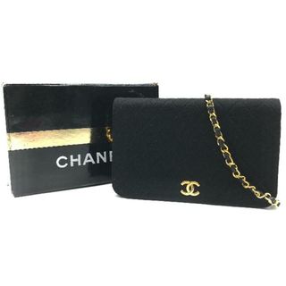 シャネル(CHANEL)の良品 CHANEL シャネル ココマーク マトラッセ コットンジャージ フルフラップ プッシュロック チェーン ショルダー バッグ ブラック a2691(ショルダーバッグ)