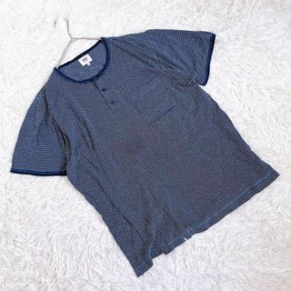 タケオキクチ(TAKEO KIKUCHI)の【TAKEO KIKUCHI】タケオキクチ（L）ボーダー 半袖トップス(Tシャツ/カットソー(半袖/袖なし))