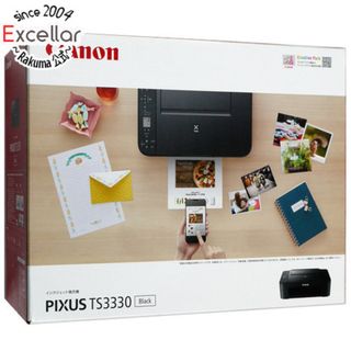 キヤノン(Canon)の【新品訳あり(箱きず・やぶれ)】 Canon製　インクジェット複合機　PIXUS TS3330　ブラック(PC周辺機器)