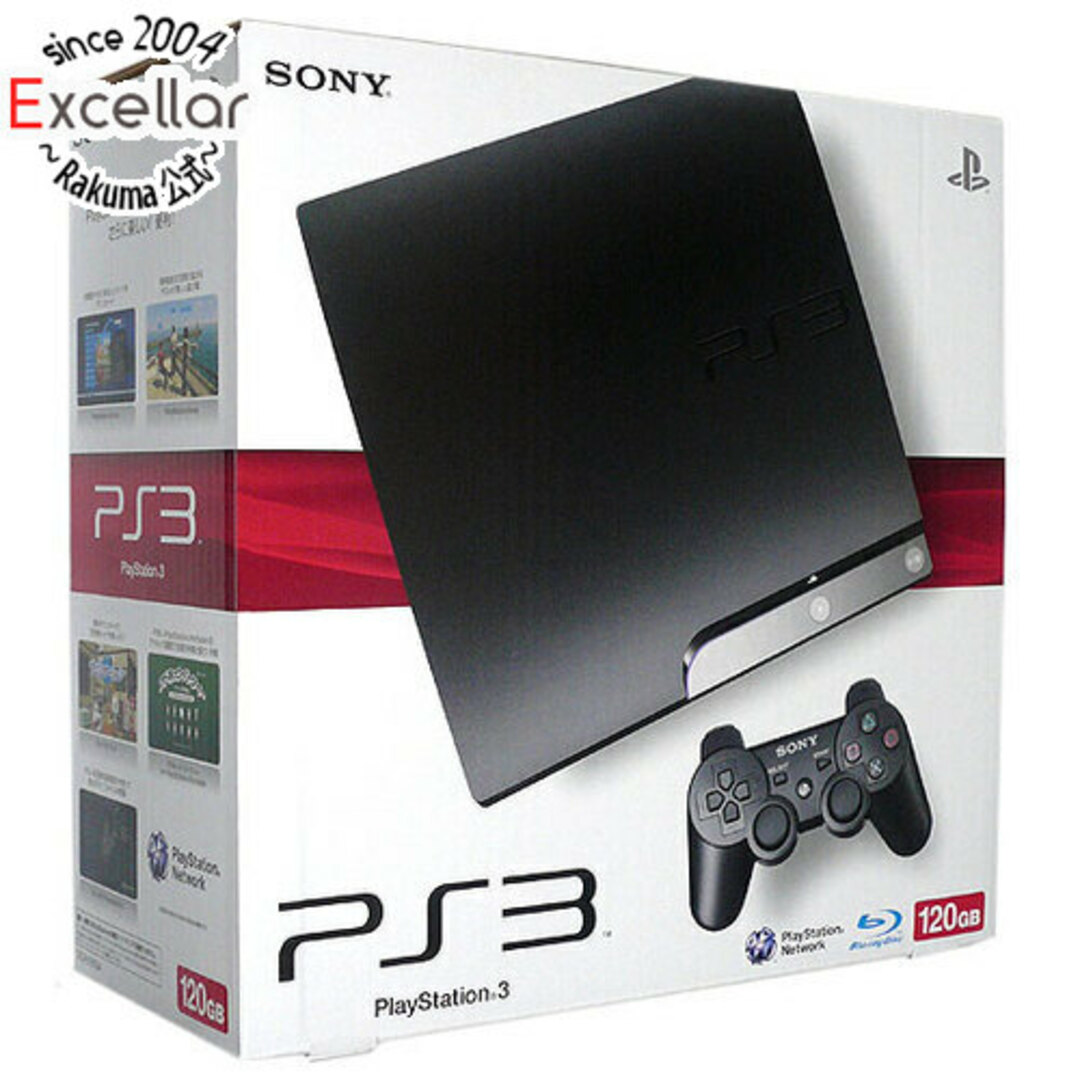 PlayStation3(プレイステーション3)のSONY　プレイステーション3 120GB ブラック CECH-2000A　ゴム足なし 元箱あり エンタメ/ホビーのゲームソフト/ゲーム機本体(家庭用ゲーム機本体)の商品写真