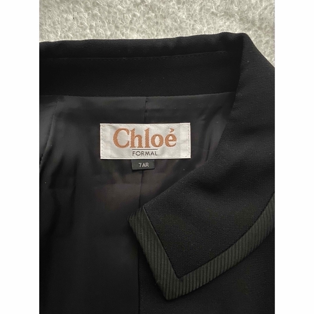 Chloe(クロエ)のChroe クロエ ブラックフォーマルワンピーススーツ 冠婚葬祭 レディースのフォーマル/ドレス(礼服/喪服)の商品写真