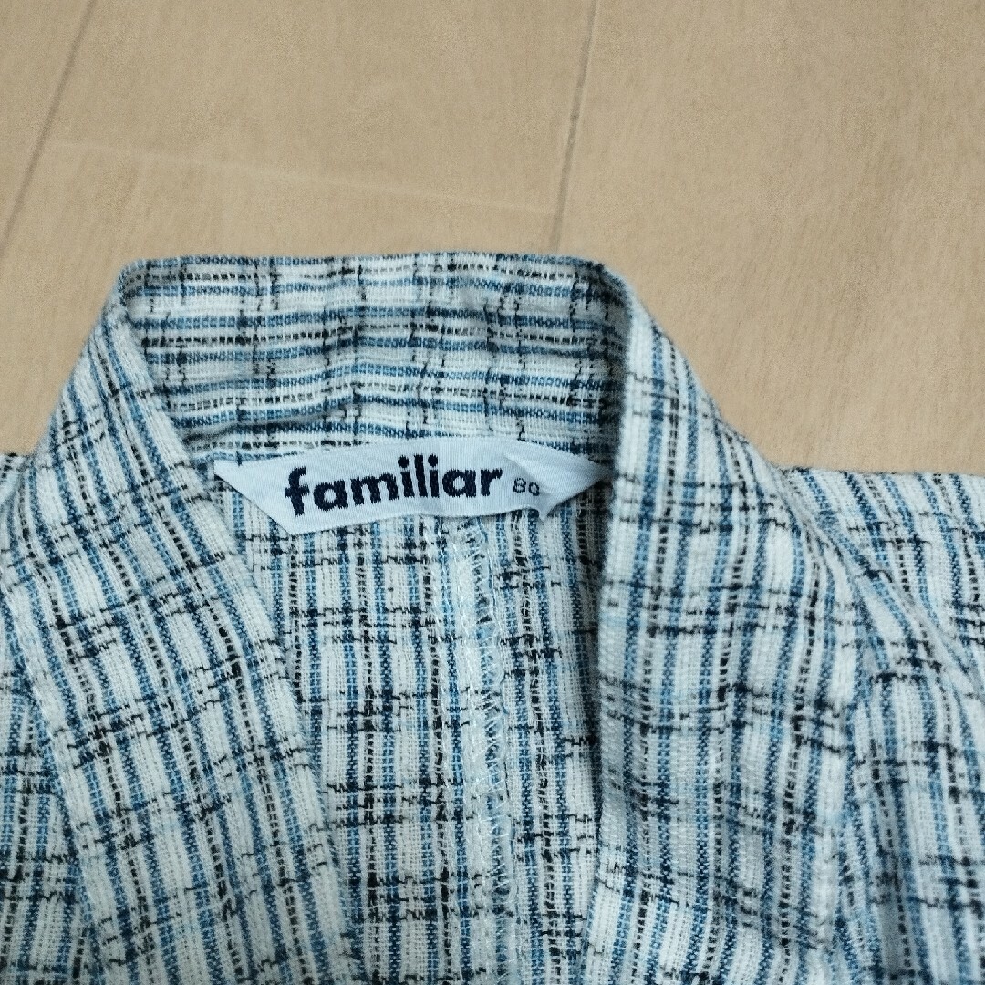 familiar(ファミリア)のファミリア　甚平②  80 キッズ/ベビー/マタニティのベビー服(~85cm)(甚平/浴衣)の商品写真