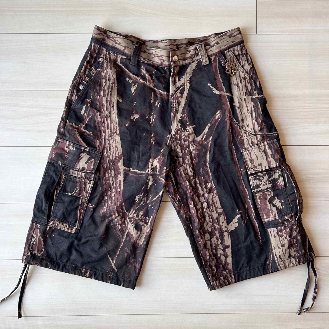 TTT_MSW Camo work half pants (BLACK)