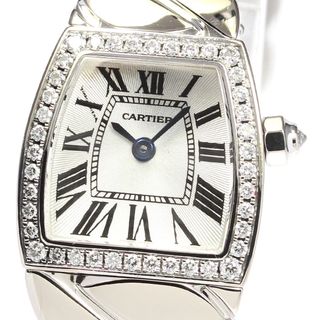 カルティエ(Cartier)のカルティエ CARTIER WE60085G ラドーニャミニ ダイヤベゼル K18WG クォーツ レディース 美品 _799363(腕時計)