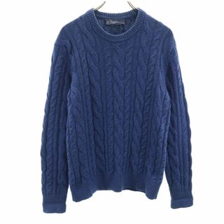 ギャップ(GAP)のギャップ ウールブレンド 長袖 ケーブル編み セーター S ブルー GAP ニット メンズ 古着 【240313】(ニット/セーター)