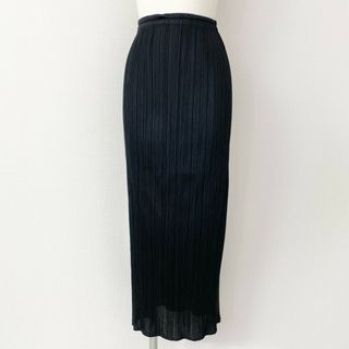 プリーツプリーズイッセイミヤケ(PLEATS PLEASE ISSEY MIYAKE)の6C13 PLEATS PLEASE プリーツプリーズ プリーツ加工 ロングスカート 3 ブラック PP04-JG613(ひざ丈スカート)