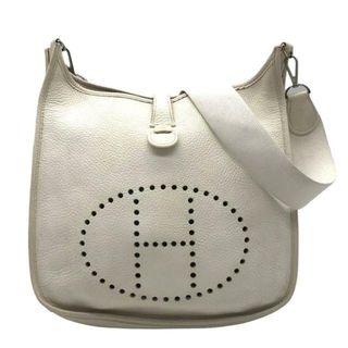 エルメス(Hermes)のHERMES エルメス エヴリン 2 トリヨン ショルダー バッグ ホワイト k605(ショルダーバッグ)