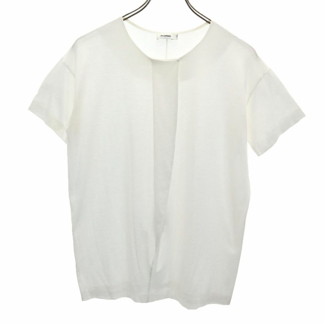 Jil Sander(ジルサンダー)のジルサンダー イタリア製 半袖 Tシャツ 2 ホワイト JIL SANDER レディース 古着 【240313】 メール便可 レディースのトップス(Tシャツ(半袖/袖なし))の商品写真