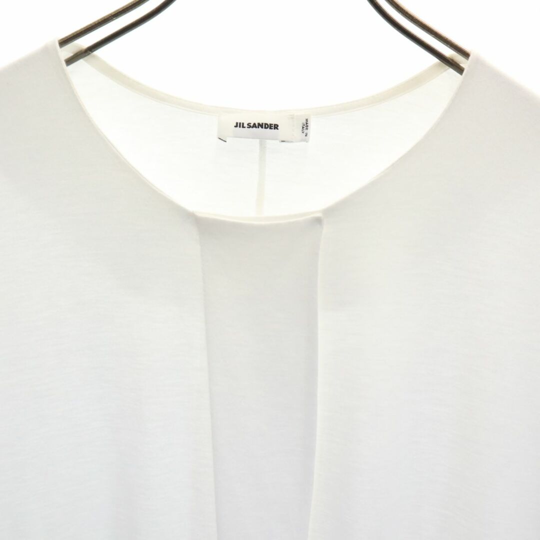 Jil Sander(ジルサンダー)のジルサンダー イタリア製 半袖 Tシャツ 2 ホワイト JIL SANDER レディース 古着 【240313】 メール便可 レディースのトップス(Tシャツ(半袖/袖なし))の商品写真