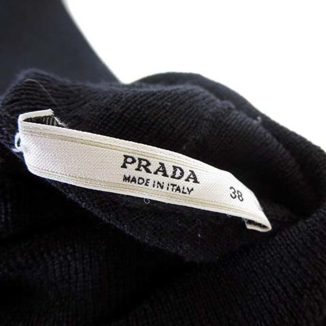 PRADA(プラダ)のプラダ PRADA ニットセーター 半袖 5分袖 タートル ウール S 38 黒 レディースのトップス(ニット/セーター)の商品写真