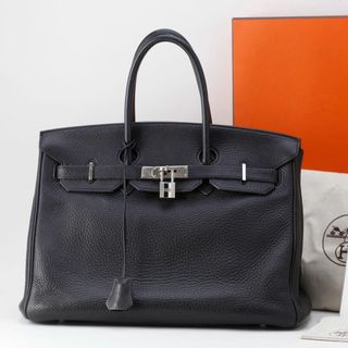 エルメス(Hermes)のY9819M エルメス バーキン 35 黒 トリヨンクレマンス SV金具 箱付き(ハンドバッグ)