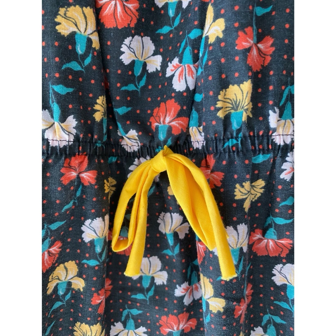 古着 アンティーク ビンテージ 70s 花柄 総柄 エプロン ドレス ワンピース レディースのワンピース(ひざ丈ワンピース)の商品写真