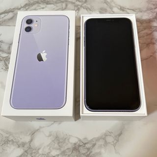 アイフォーン(iPhone)のアップル iPhone11 128GB パープル  充電最大容量83%(スマートフォン本体)