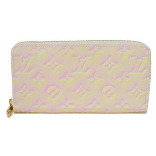 ルイヴィトン(LOUIS VUITTON)のLOUIS VUITTON ルイ・ヴィトン ジッピーウォレット 新型 ラウンドファスナー ロングウォレット 22SS RFID ICチップ 美品 モノグラム アンプラント サマースターダスト ピンク 長財布 M81299(財布)