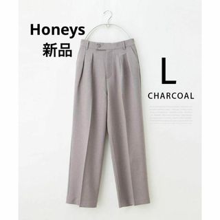 ハニーズ(HONEYS)の新品 ビジネス対応 オフィスカジュアル テーパード ストレートパンツ スーツ L(カジュアルパンツ)