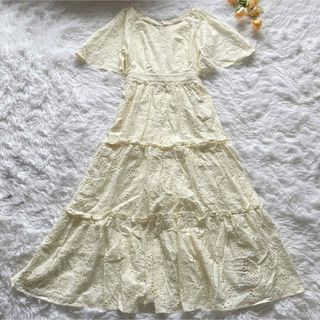 ノエラ(Noela)のNoela♡ノエラ　コットンマキシワンピ　タグ付き　Mサイズ　イエロー(ロングワンピース/マキシワンピース)