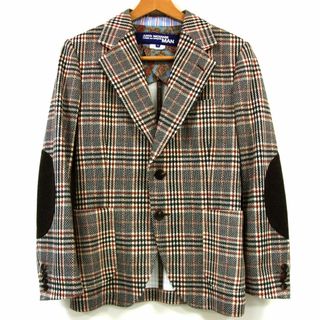 ジュンヤワタナベコムデギャルソン(JUNYA WATANABE COMME des GARCONS)の◆JUNYAWATANABE COMME des GARCONS MAN テーラードジャケット エルボーパッチ チェック柄 ジュンヤワタナベ コムデギャルソン メンズ(テーラードジャケット)