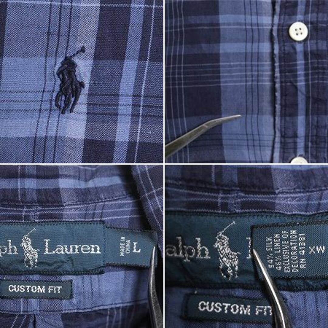 Ralph Lauren - ラルフローレン チェック 長袖 ボタンダウン Ralph Lauren - ラルフローレン チェック 長袖 ボタンダウン