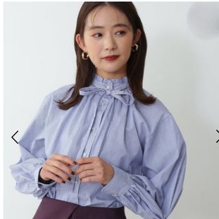 エヌナチュラルビューティーベーシック(N.Natural beauty basic)のリボンタイフリルシャツブラウス(シャツ/ブラウス(長袖/七分))