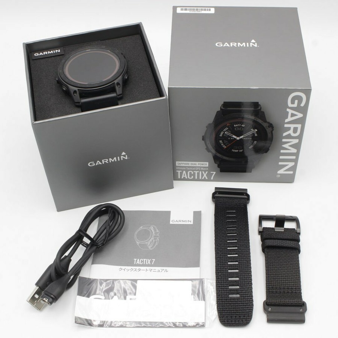 GARMIN(ガーミン)の【美品】GARMIN tactix 7 Pro Sapphire Dual Power Black 010-02704-34 スマートウォッチ タクティクス ガーミン 本体 メンズの時計(腕時計(デジタル))の商品写真