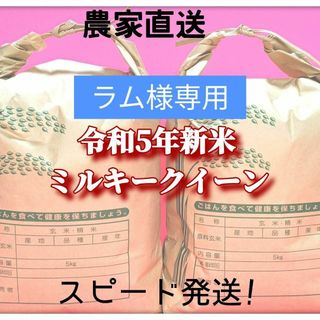 ラム様専用　令和5年福井県産ミルキークイーン玄米20kg→精米(米/穀物)