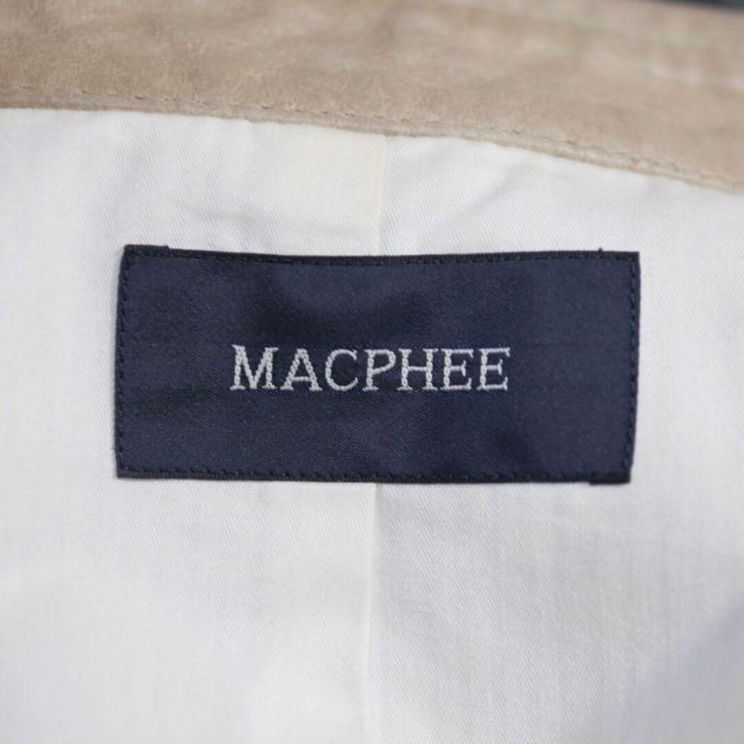 MACPHEE(マカフィー)の美品 マカフィー レザー コート ジャケット 牛革 本革 ステンカラー ベージュ レディースのジャケット/アウター(その他)の商品写真