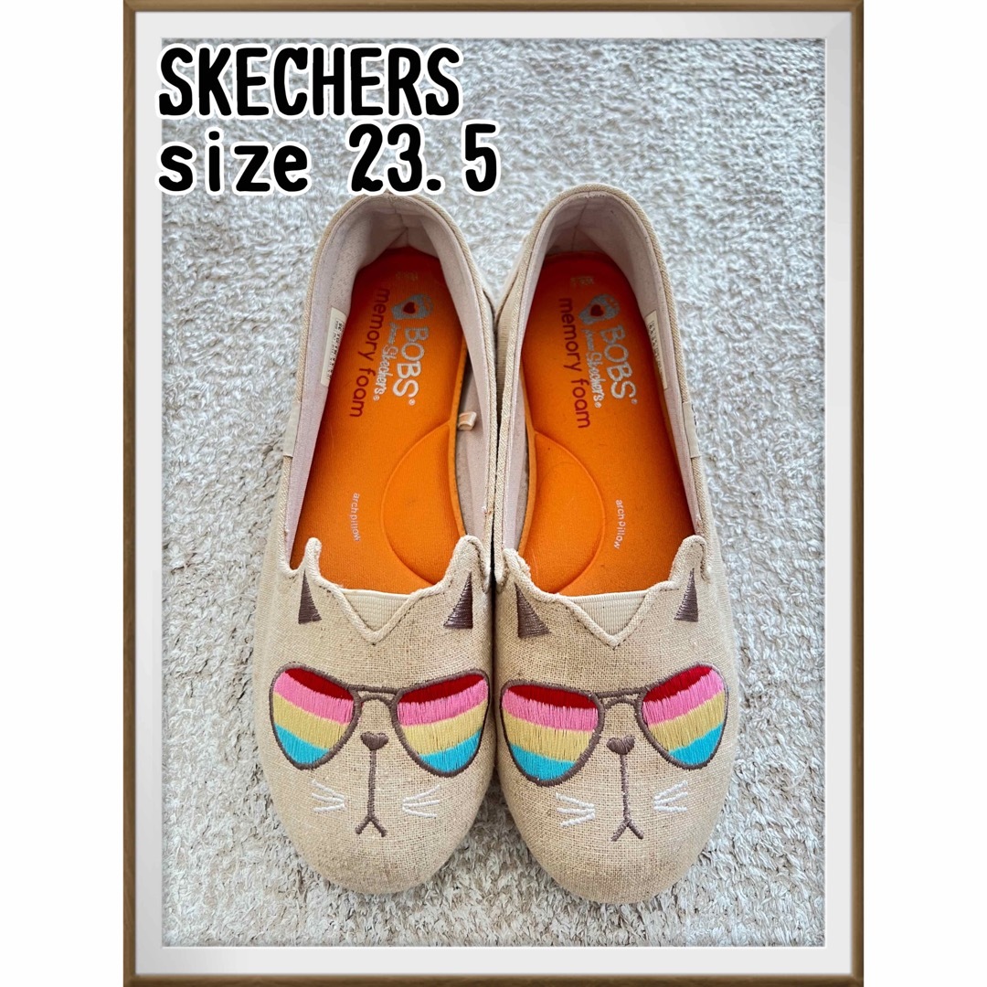 SKECHERS(スケッチャーズ)のスケッチャーズ　バレーシューズ　フラットシューズ　猫　ねこ　BOBS レディースの靴/シューズ(バレエシューズ)の商品写真
