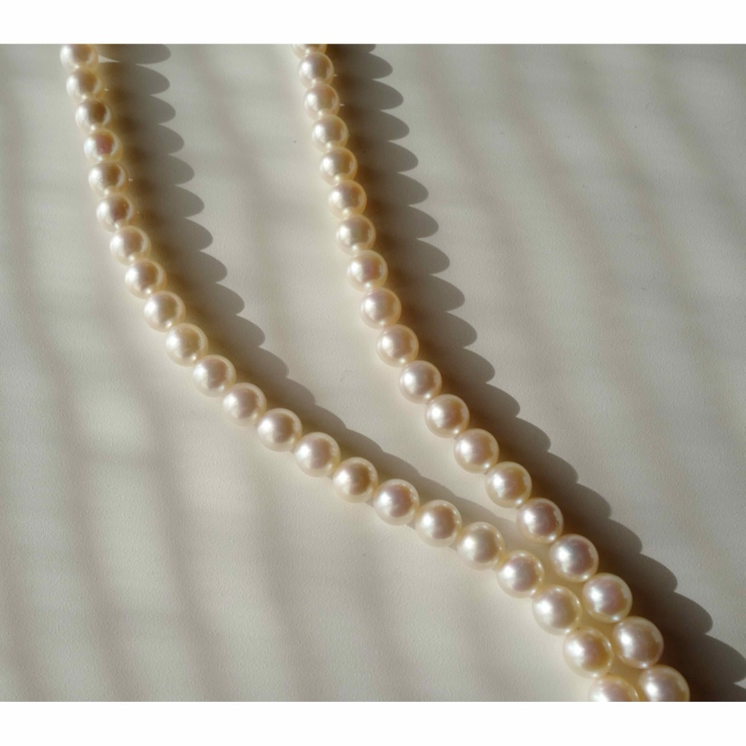 MIKIMOTO(ミキモト)の新品未使用　あこや真珠　パール　本真珠　7.5-6.9mm ロングネックレス レディースのアクセサリー(ネックレス)の商品写真